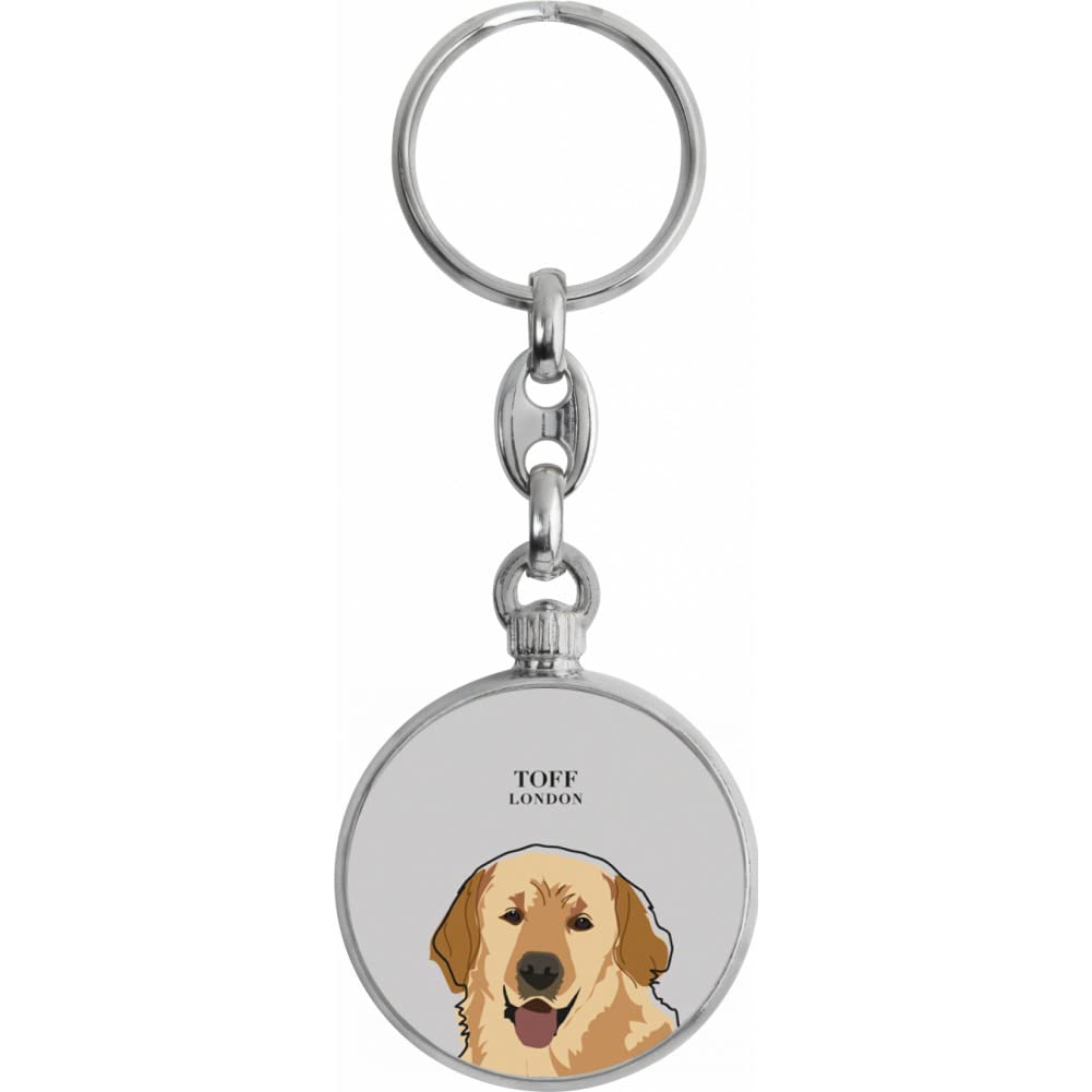 Toff London Beige Golden Retriever Dog Head Keyring
