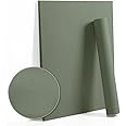 Dimoon 78.7"x15.7" Leaf Green Peel and Stick Wallpaper Green Leaf Thicken Waterproof Contact Paper Solid Grey Green Gray Wall Paper Self Adhesive Wallpaper Removable Shelf Drawer Liner Vinyl Roll
