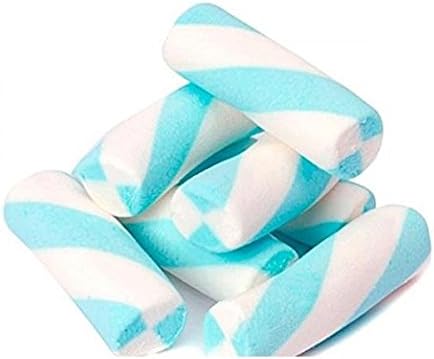 Amazon Com Candy Shop Blue White Marshmallow Twists 2 2 Lb Bag