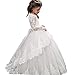 Pageant Flower Girls Dress Lace Long Sleeves Princess Tulle Ball Gown