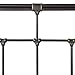 Fairfield Metal Headboard with Spindles and Castings, Dark Roast Finish, King