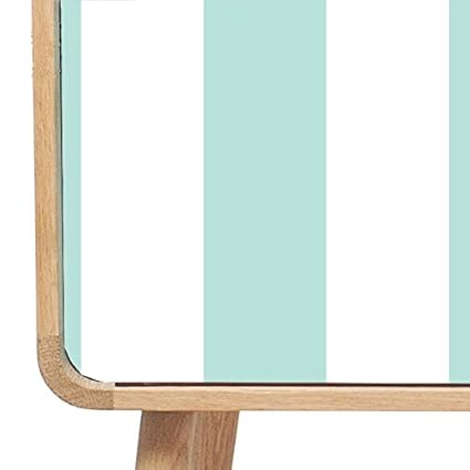 Decochic Carta Adesiva Per Mobili A Righe Bianche E Verde