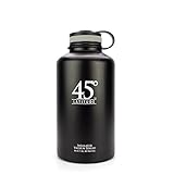 45 Degree Latitude 24 oz Water Bottle, Stay Hydrated Camping, The Gym, Office Or Sports! Our Stainless Steel Bottle Is Perfect For Hot or Cold Beverages