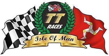 Design für Isle Of Man Tt Straßen Rennen Manx Moto Gp Racing Wappen