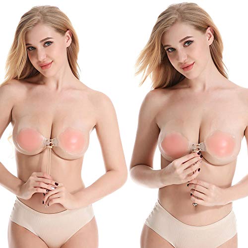 Nipplecovers, Silicone Reusable Breast Lift Nipple Cover Pasties Adhesive Strapless Sticky Bra for Women Upgrade