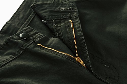 EKLENTSON Men's Work Pants Straight-Fit Outdoor Tactical Cargo Big and Tall Army Green - Thumbnail 4