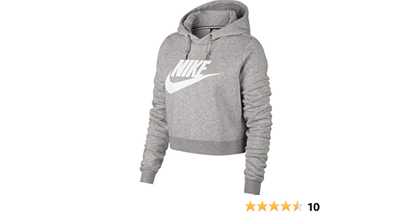nike rally green cropped logo hoodie
