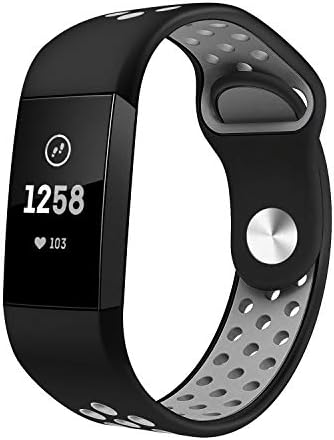 TSAAGAN Compatible Fitbit Charge 3 Bands, Slim Thin Replacement Narrow Silicone Sport Accessory Strap Wristband Compatible for Fitbit Charge 3/ Charge 3 SE Fitness Tracker
