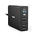 XINKSD Quick Charge 3.0 60W 6-Port USB Wall Charger, PowerPort+ 6 for Galaxy S9/S8/S7/S6/Edge/Plus, Note 5/4 and PowerIQ for iPhone XR/X/8/7/6s/Plus, iPad Pro, LG, Nexus, HTC and More (Black) primary