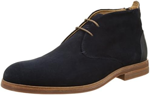 Hudson London Matteo Suede Leather Chukka Boot - Navy