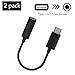 2-Pack Type C to 3.5mm Headphone Jack Adapter, Type C 3.1 Male to 3.5mm Female Stereo Audio Headphone Cable for Motorola Moto Z Series, MacBook Pro, LeEco Le 2/Max 2 and More (Black)