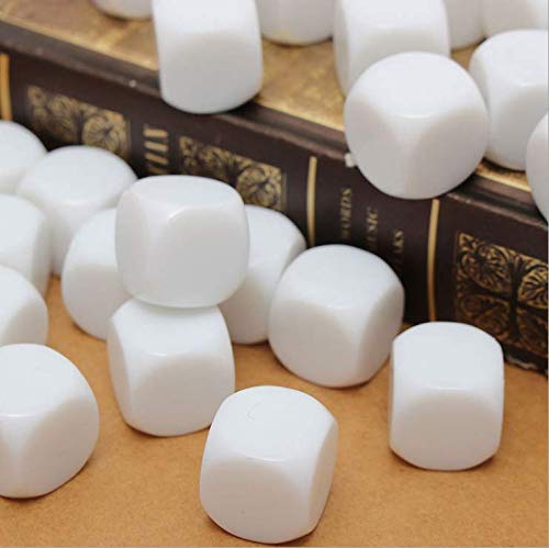 40PCS Blank Dice Perfect for Games with DIY Stickers for Instructional Game Counting or Entertainment
