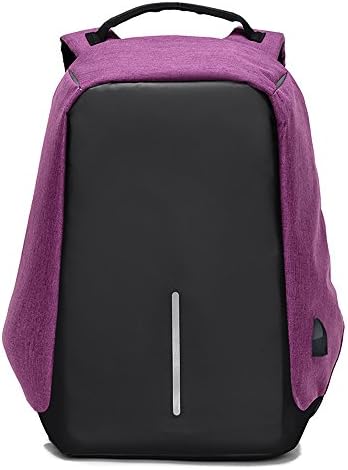 Sunshine baby Anti-theft backpack smart USB charging double shoulder bag Oxford double shoulder bag business travel bag (purple)