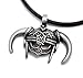 Exoticdream Medieval Viking Dovahkiin Skyrim Iron Helmet Barbarian Warrior Pewter Pendant + 18