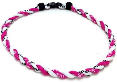 Double Titanium Necklace (Pink/White, 24 inch)