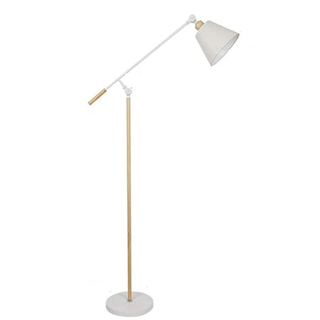 Suna Led Retro Style White Metal Floor Lamp With Flexible