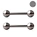 Ruifan Grade 23 Titanium Externally Threaded Shield Barbell Ring Bar Body Piercing 14G 9/16Inch 2PCS