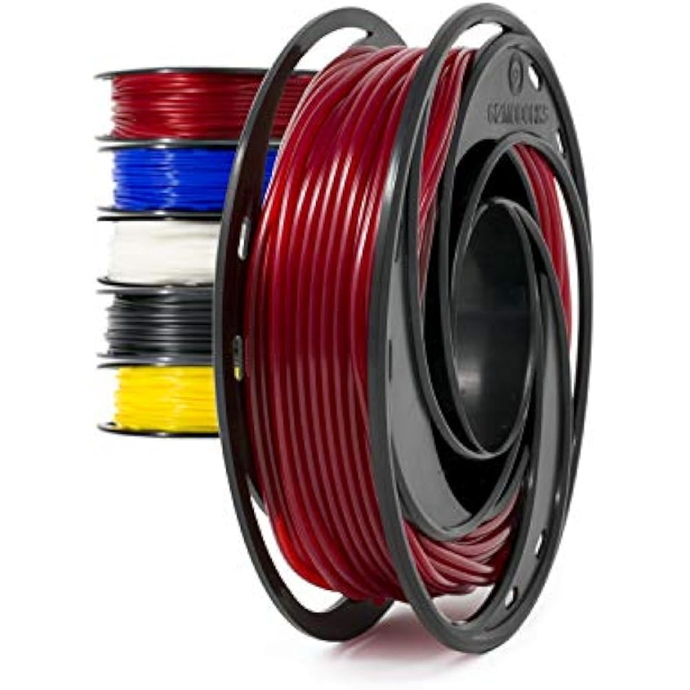 Flexible TPU Filament for 3D Printers 3mm (2.85mm) 200g Red by Gizmo Dorks 887503180015 eBay