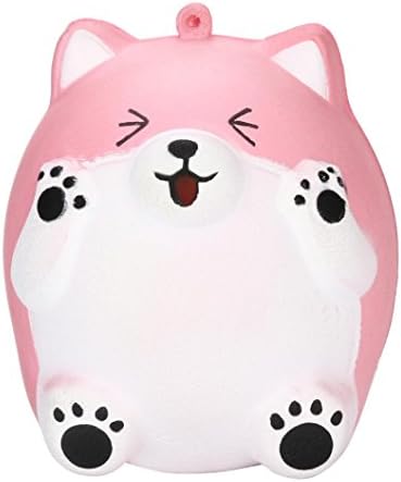 Beckay Decompression Toy, Squishy Cute Bear Slow Rising Cream Scented Squeeze Anti-Stress Toys (Pink)