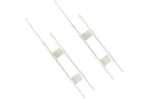 YJNAUPAI 2 Sets Double Rv Refrigerator Bar Adjustable Tension Fridge Rod Rv Refrigerator Accessories Fridge Bars for Holding Food Drinks in Place Prevents Messy Spills Extendable to 15.8"-27.6"（White）