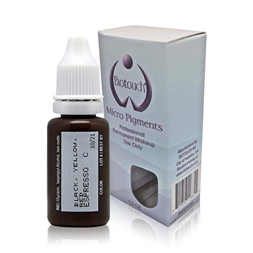 MICROBLADING 15ML BioTouch ESPRESSO Cosmetic Pigment Color Tattoo Ink LARGE Bottle pigment professionally tested permanent makeup supplies Eyebrow Lip Eyeliner microblading supplies pigment