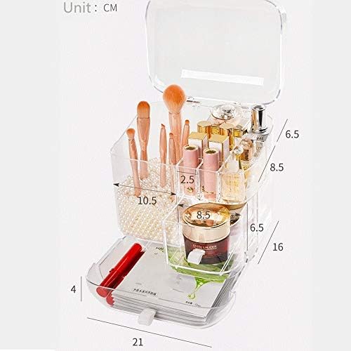 化粧品収納ラック 化粧品メイクアップクリア主催デスクトップメイクブラシ収納ボックスリップスティックラックホルダー One リビングオフィスに最適 Color White Size 車 バイク One ビューティー Size B08kdl8516