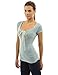 PattyBoutik Women's Scoop Neck Tie Lace Up Top