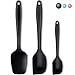 Silicone Spatula 3-piece Set, High Heat-Resistant Good Grips Spatulas, Non-stick Rubber Spatulas with Stainless Steel Core (Black) primary