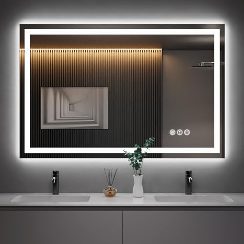 Amorho LED Bathroom Mirror with Front and Backlight
