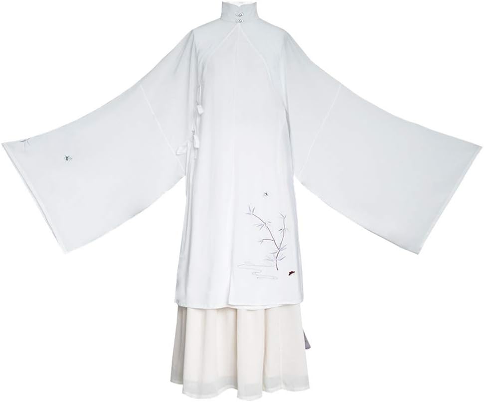 Oipoodde Hanfu White Women's Hanfu Halloween Cosplay Embroidered Chinese Costume Traditional Costume Hanfu Fairy Dress For Women Cosplay Costume (Color : White, Size : L)