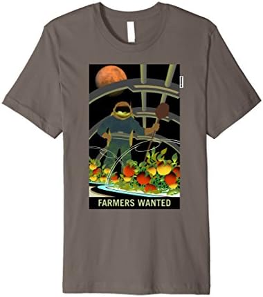 Men's Occupy Mars T-shirt Mars Red Planet Poster Farmers Wanted Small Asphalt