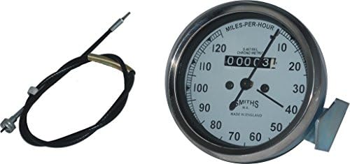 A117 Smith Replica Speedometer White Faced Bsa Royal Enfield Norten 0-120 Mph +54 Inches Long Speedometer Cable