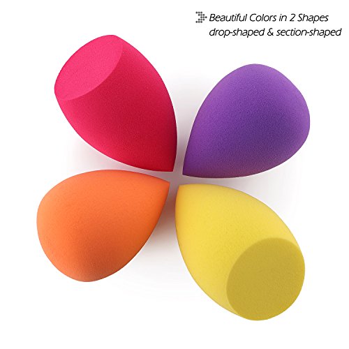 FAMILIFE Makeup Sponge Blender Set 5Pcs with Dry Holder Stand Cosmetic Egg Blending Sponge Set - Thumbnail 5