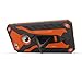 Zizo Static Cover for iPhone 6 Plus 6s Plus Case with [Built-in Kickstand] Shockproof and [Impact Dispersion Technology] Slim Armor Protection, Black/Orange