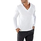 Sunhusing Men's Fashion Mesh Patchwork V-Neck