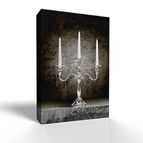 Canvas Wall Art - Elegant European Candle - Modern Home Art Stretched and Framed Ready to Hang - 12x18 inches