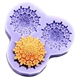 Longzang Flower Silicone Fondant Mini Sugar Craft Mold, Small, Pink