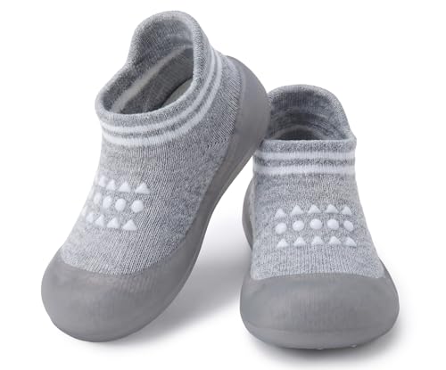 Baby Sock Shoes for Boys Girls, Soft Sole Baby Shoes for Walking, First Walker Shoes, Non Slip Toddler Walking Shoes Flexible Sole, Barefoot Infant Shoes (A2 Gray2, US Footwear Size System, Toddler, Age Range, Medium, 2 Years, 3 Years) at Amazon