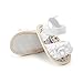 Kuner Baby Girls Cotton Bowknot Flowers Non-slip Outdoor Toddler Summer Sandals First Walkers Shoes (13cm(12-18months), White Flowers)