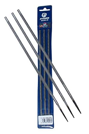 Python Chain Saw Sharpening Files Set 3 Pcs - 8 x 5/32(200 MM X 4 MM)