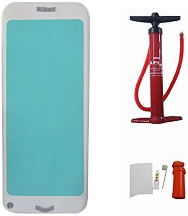 ARCADIAW Iflatable Floating Yoga Mat Air Tumbling Fitness Mat for Water or Home Use with Free Pump (blue, 2.45mx90cmx15cm)