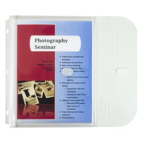 C-Line Side Loading Poly Binder Pockets, 1" Gusset, Clear, 50/Box (57537) at Amazon