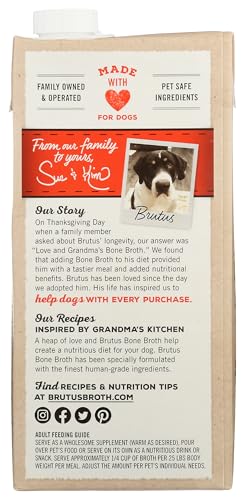 BRUTUS BONE BROTHS CHICKEN BONE BROTH WET DOG FOOD, 32 OZ.