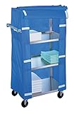 Lakeside 332 Stainless Steel Linen Cart