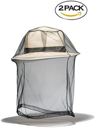 Venustus Mosquitos Head Face Net Mesh Insect Repellent Netting Outdoor Activities Hiking Fishing Hunting Camping Backpacking Protect from Insects Bugs and Diseases Black (2 Pack)