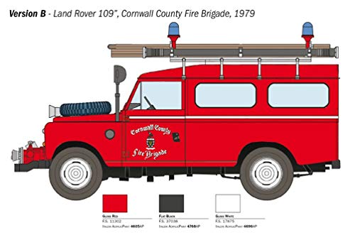 ITALERI 3660S - 1:24 Land Rover Fire Truck , Modellbau, Bausatz, Standmodellbau, Basteln, Hobby, Kleben, Plastikbausatz, detailgetreu – Bild 4