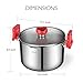 MICHELANGELO 5 Quart Pasta Pot Induction Ready, Stainless Steel Pasta Pot With Strainer Lid, Stainless Steel Dutch Oven Pot, 5 Quart Dutch Oven with Lids