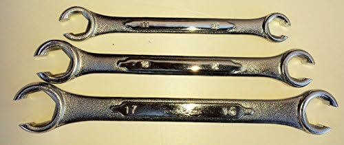 3-Piece Metric Flare Nut Wrench Set, 10 x 11, 12 x 13, 15 x 17 mm