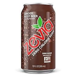 Zevia Zero Calorie Soda, Ginger Root Beer, 12 Ounce