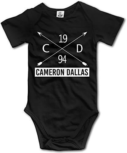 Ogbcom Baby's Cameron Dallas Hanging Bodysuit Romper Playsuit Outfits Clothes Climbing Clothes Short Sleeve Black